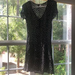 Super cute black and white polka dot dress